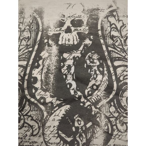 Harry Potter NWT Medium Short Sleeve Dark Mark T-shirt Light Gray Brown - Picture 3 of 7